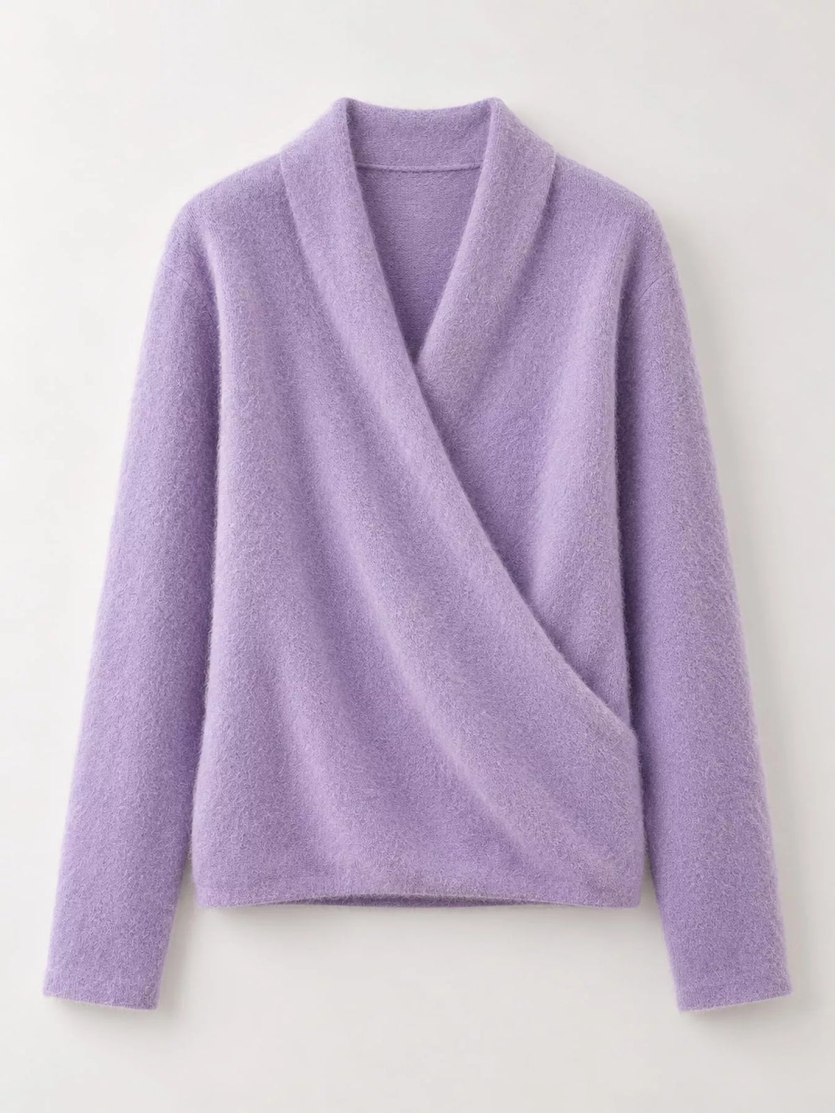 Surplice Long Sleeve Sweater — garment front
