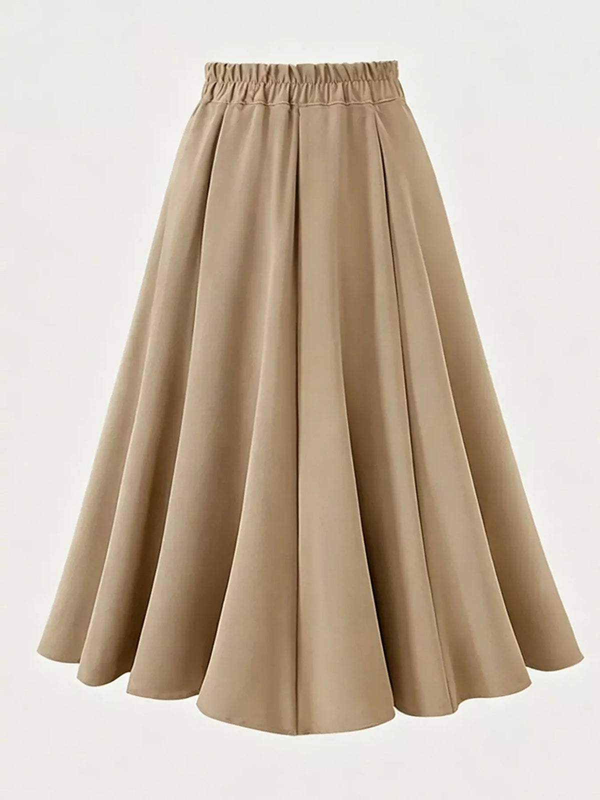Trendsi A-Line Midi Skirt with Elastic Waistband -