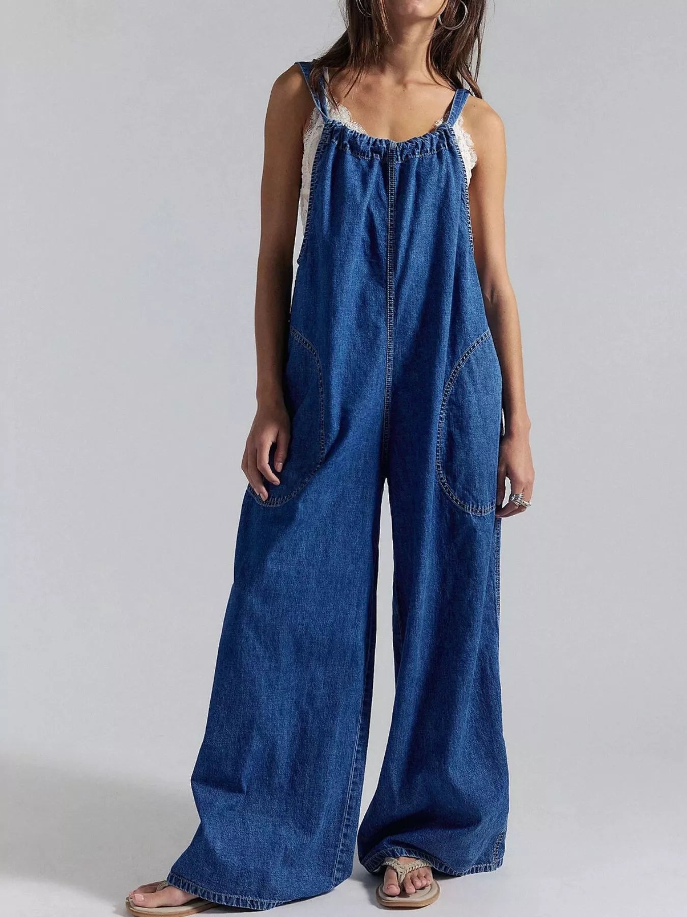 Trendsi Sleeveless Wide-Leg Jumpsuit -