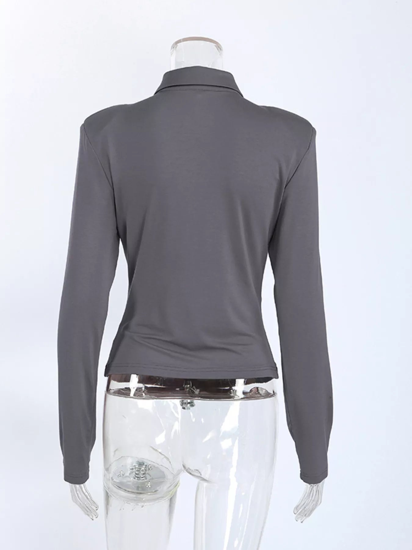 Trendsi Long-Sleeve Slim-Fit T-Shirt with Cutout Detail -