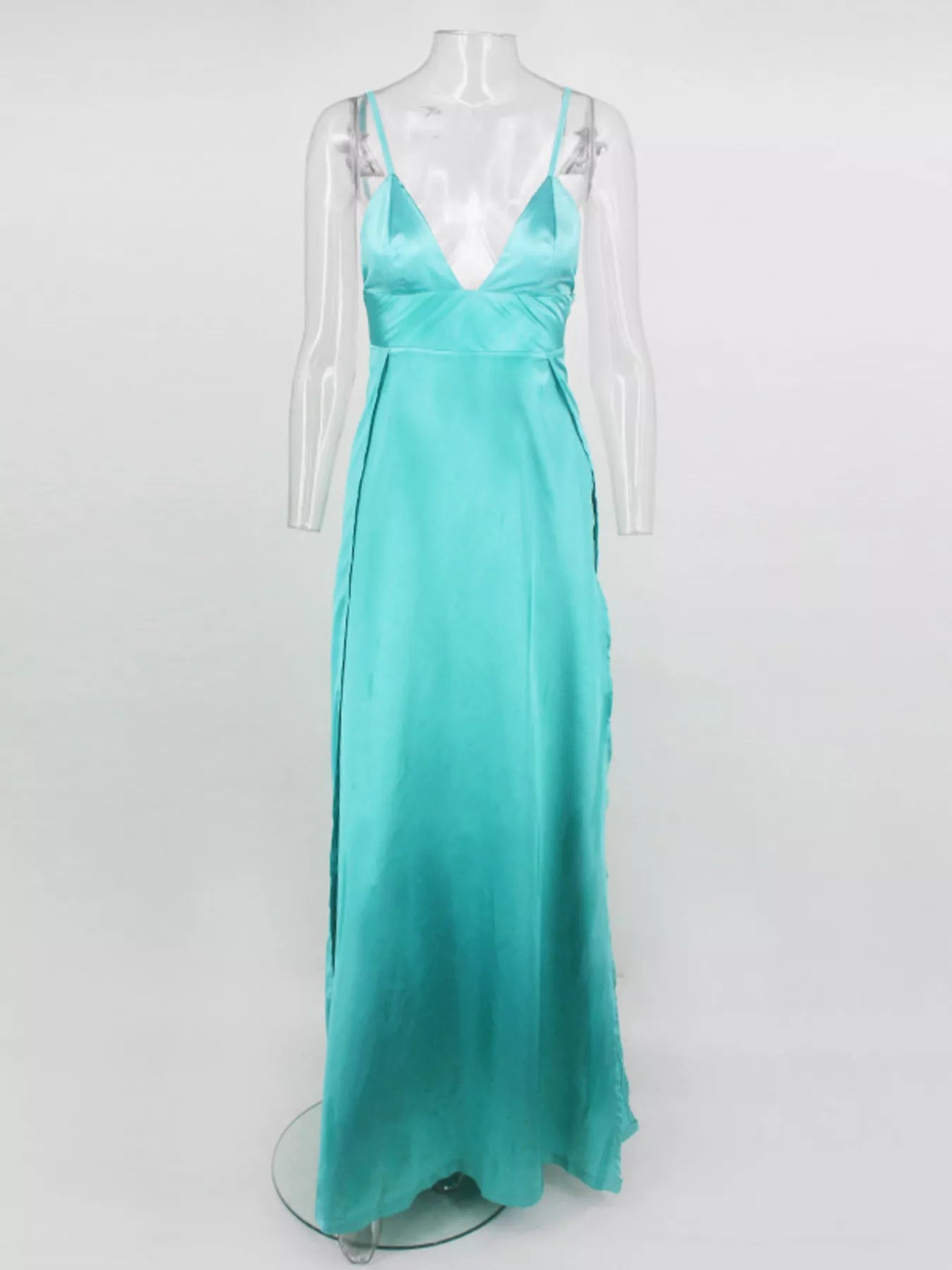 Trendsi High-Slit Spaghetti Strap Maxi Dress -