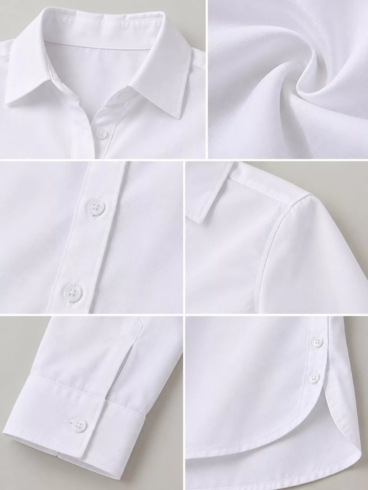 Button-Up Long Sleeve Shirt — garment construction details