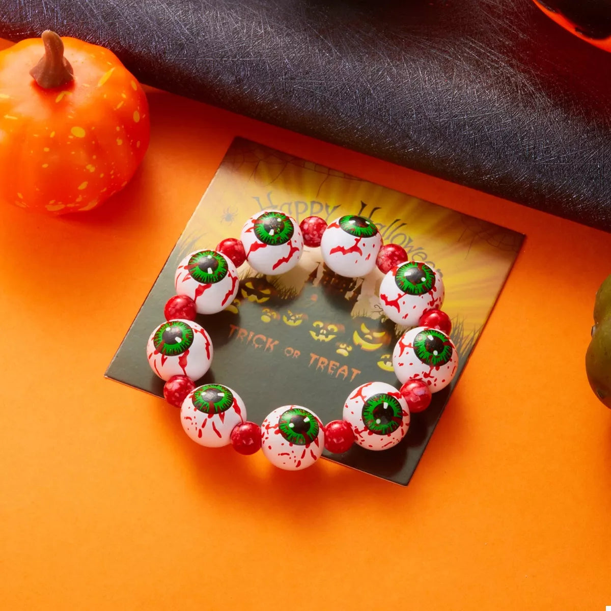 Trendsi Halloween Beaded Necklace and Bracelet Jewelry Set -