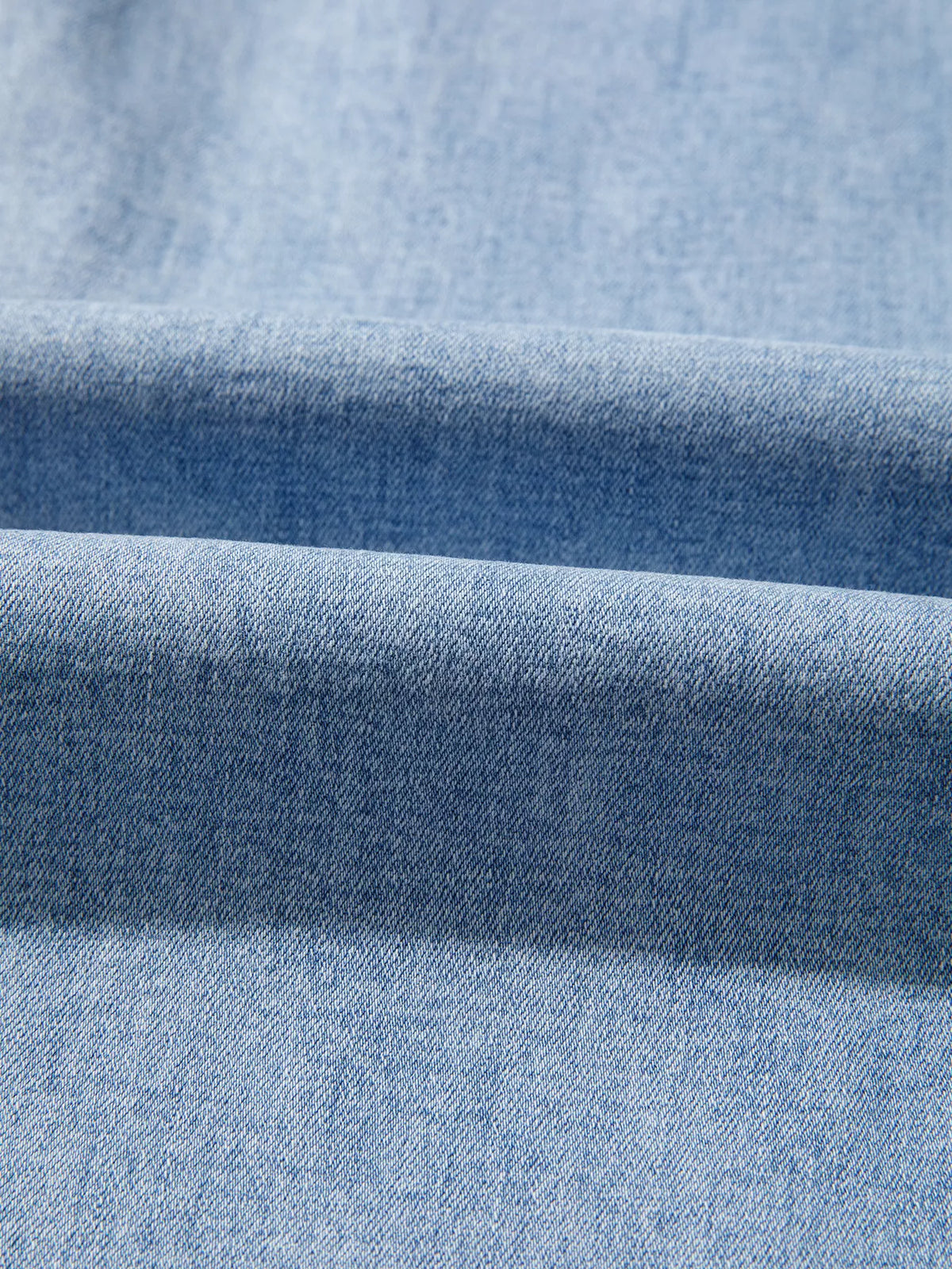 Cuffed Wide-Leg Jeans in light blue, construction detail