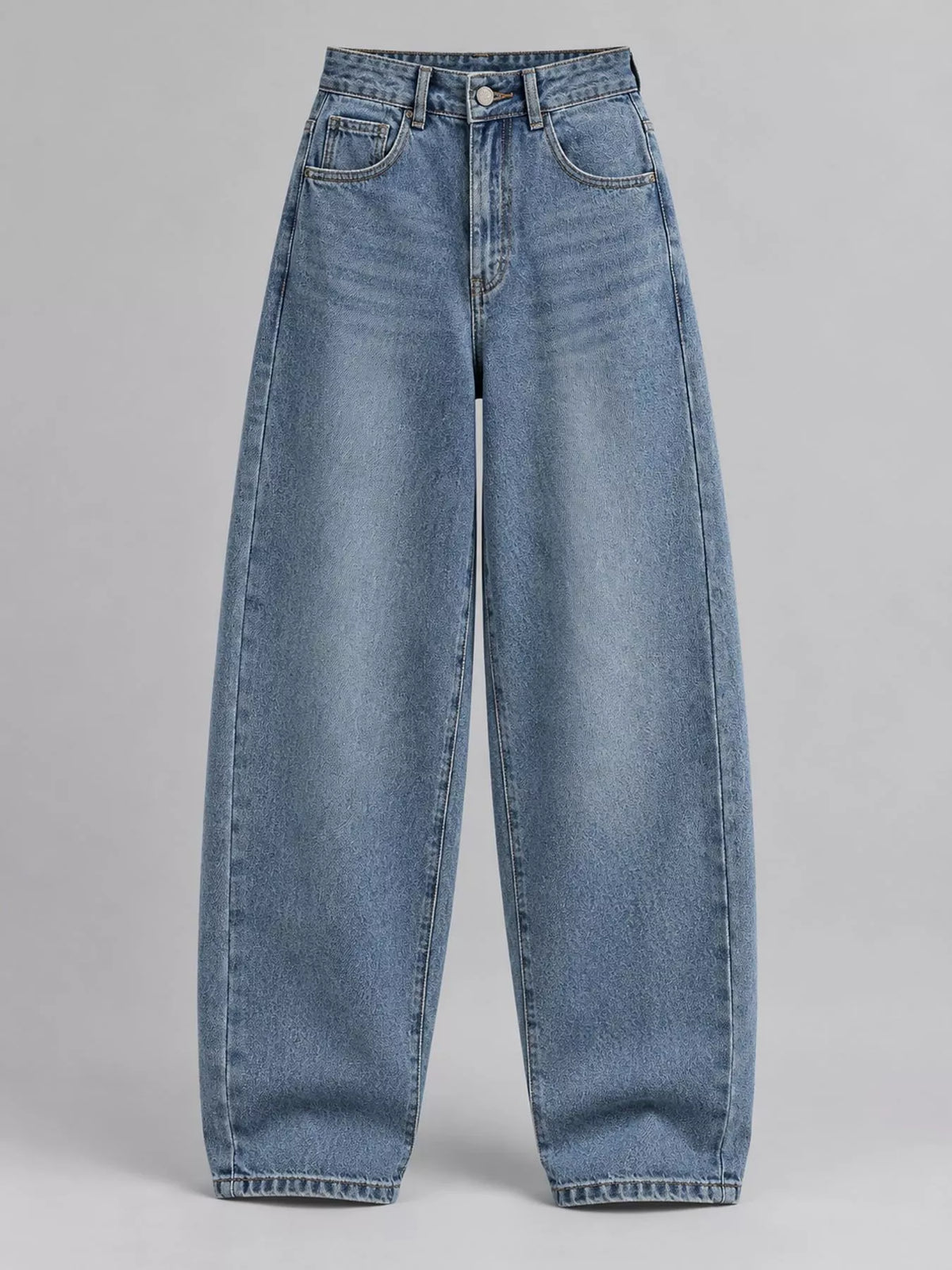 Wide-Leg Vintage Wash Jeans in light blue
