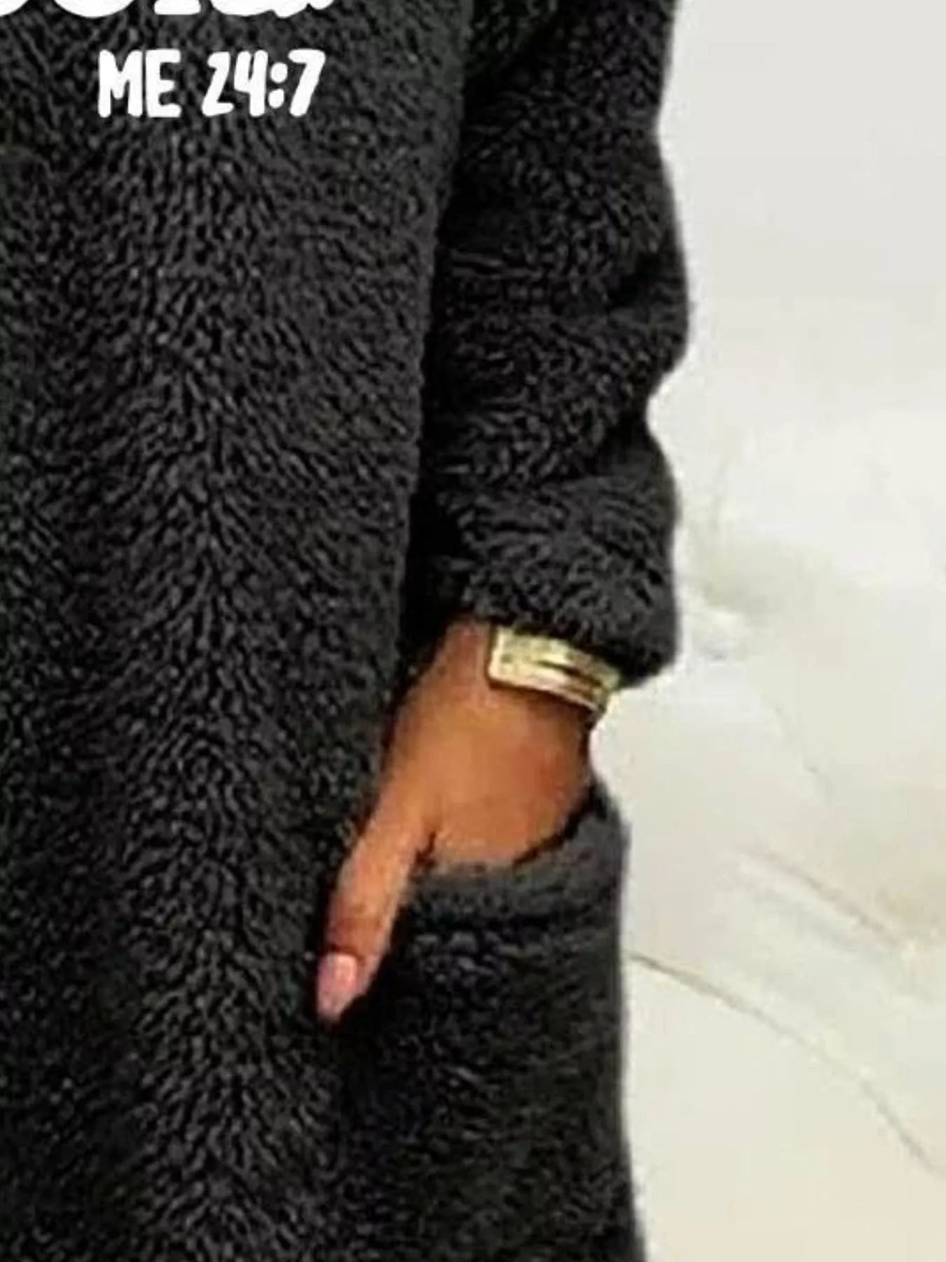 Trendsi Full Size Letter Long Sleeve Fleece Sweatshirt Plus Size -