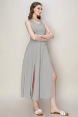 Trendsi HYFVE Sleeveless Slit Midi Dress -