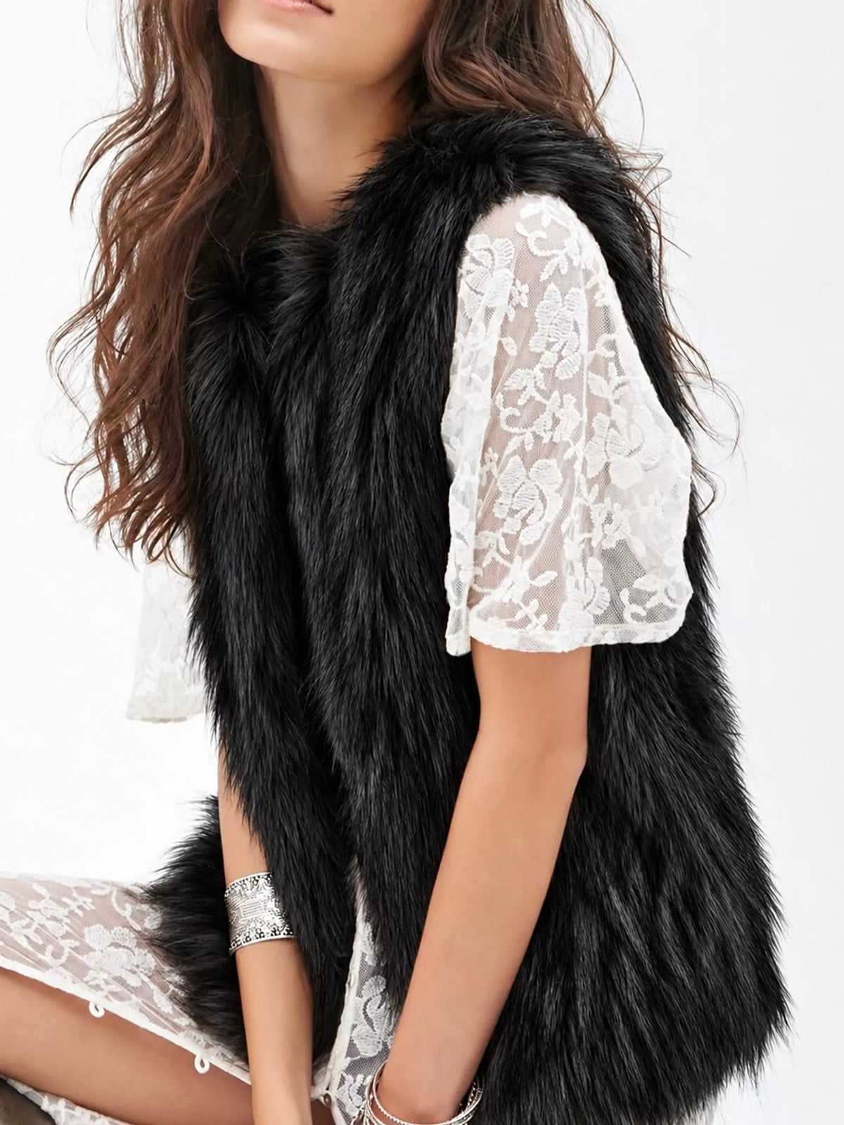 Black sleeveless vest