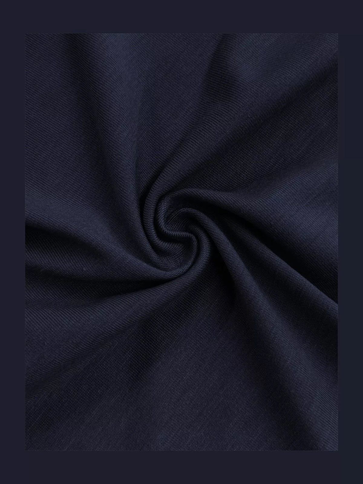 Off-Shoulder Striped Long Sleeve Top and Wide Leg Pants Set, detail view in navy blue