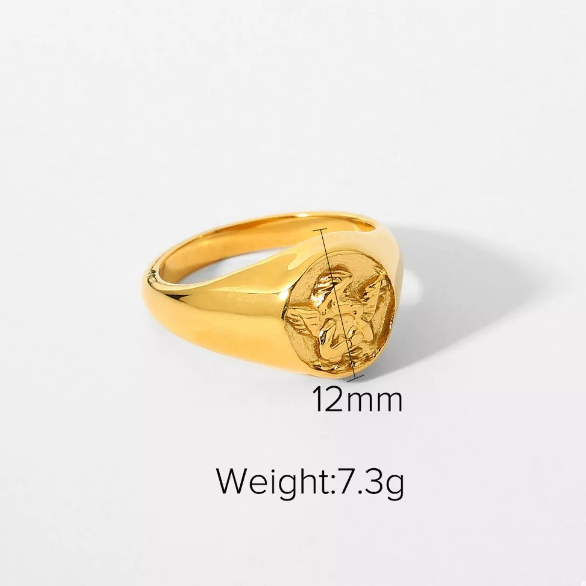 Trendsi 18K Gold-Plated Cupid Ring -