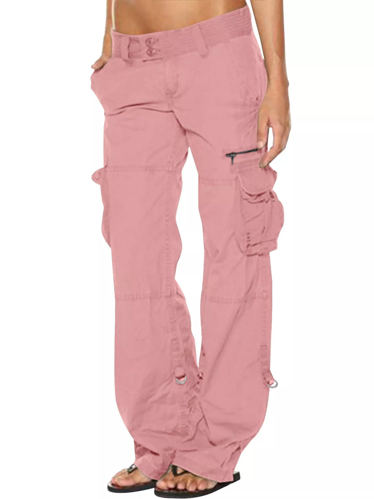 cargo pants, front view on model