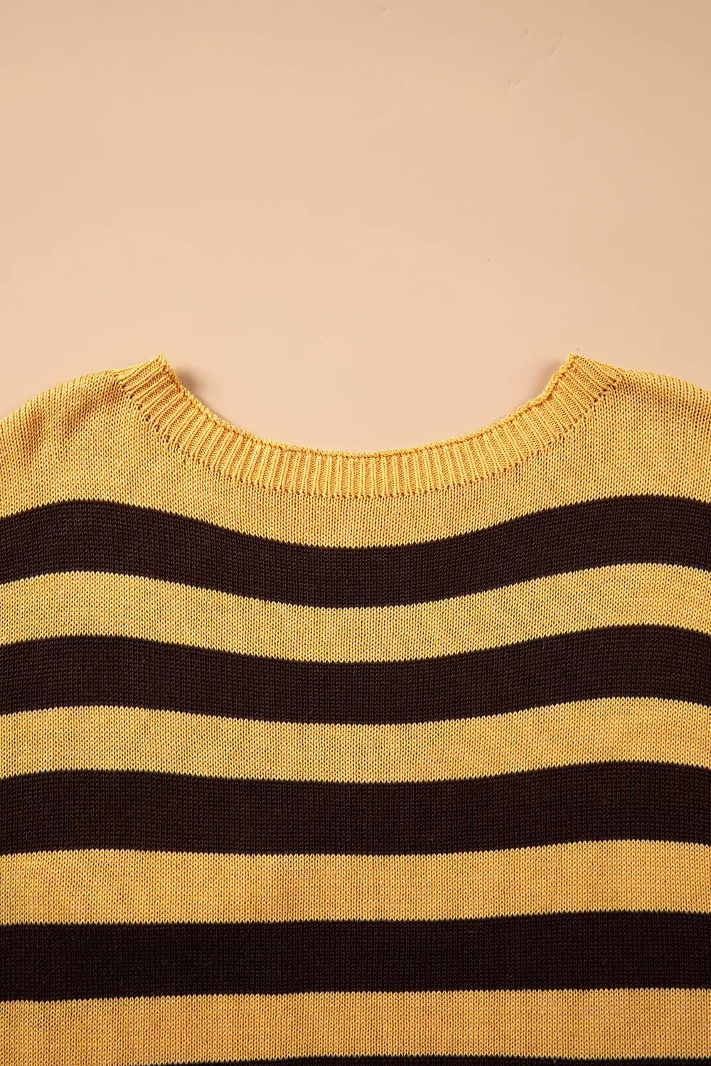 Trendsi Stripe Striped Drop Shoulder Colorblock Pullover Sweater -