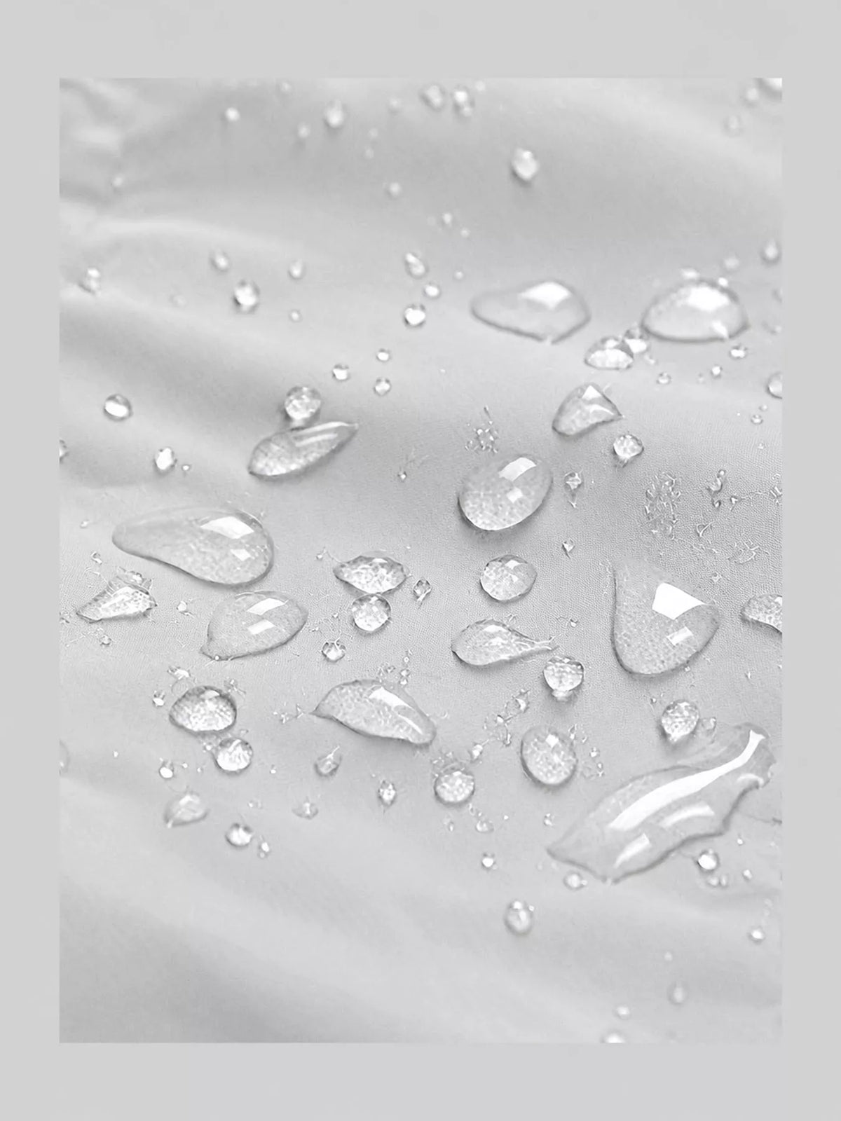 White drawstring hooded jacket, detail view