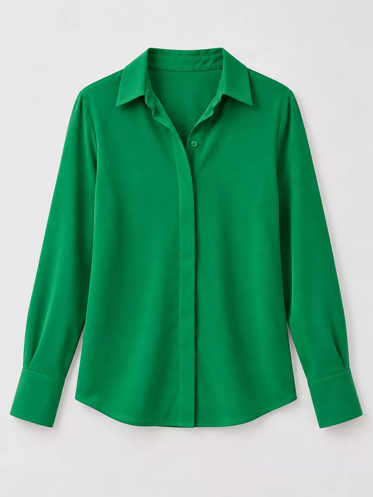 Button-up shirt, green hanging front