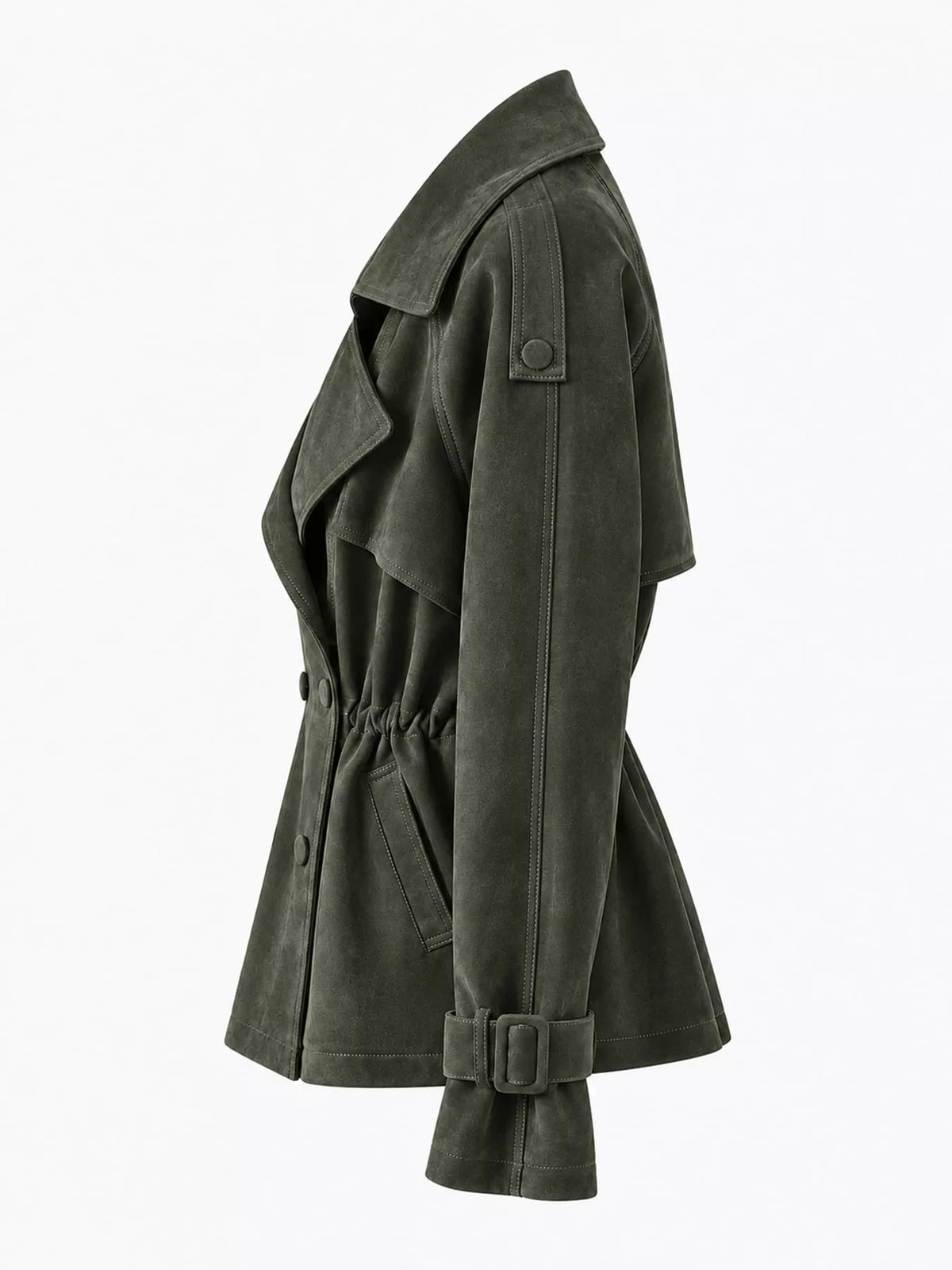 Double Breasted Long Sleeve Jacket — side view
