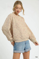 Trendsi Umgee Coin Stamp Print Sweatshirt -