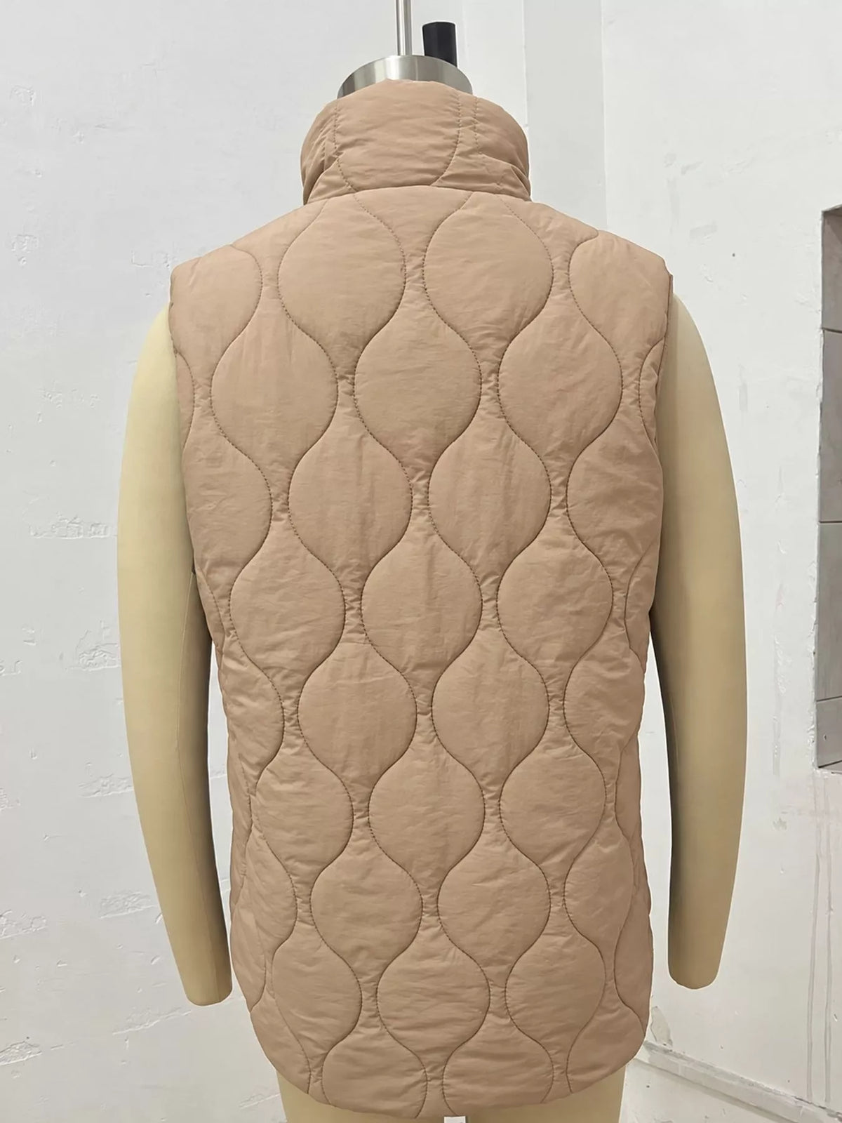 Quilted Snap-Front Vest — back view