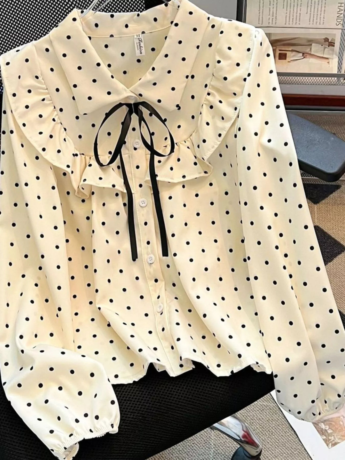 Collared long sleeve shirt, product view