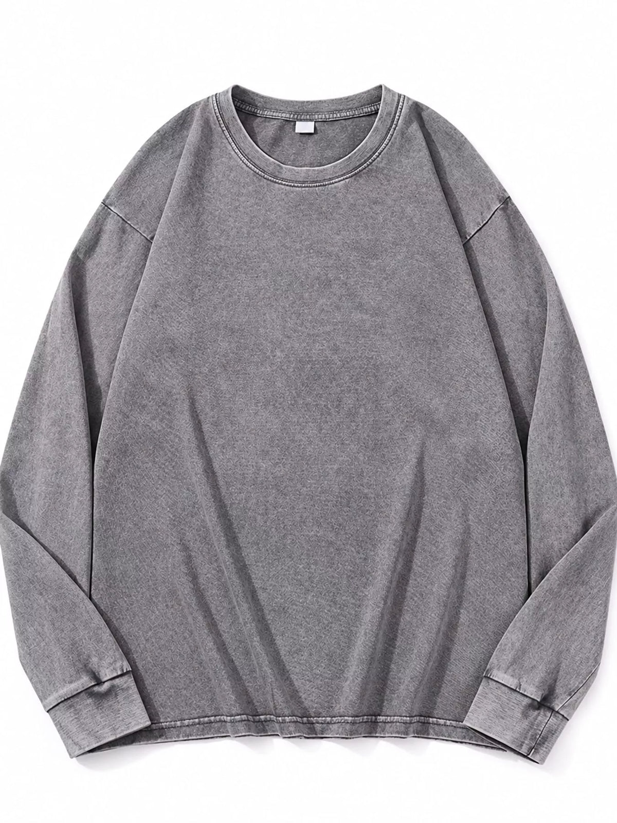 Washed Oversized Long Sleeve T-Shirt — garment front