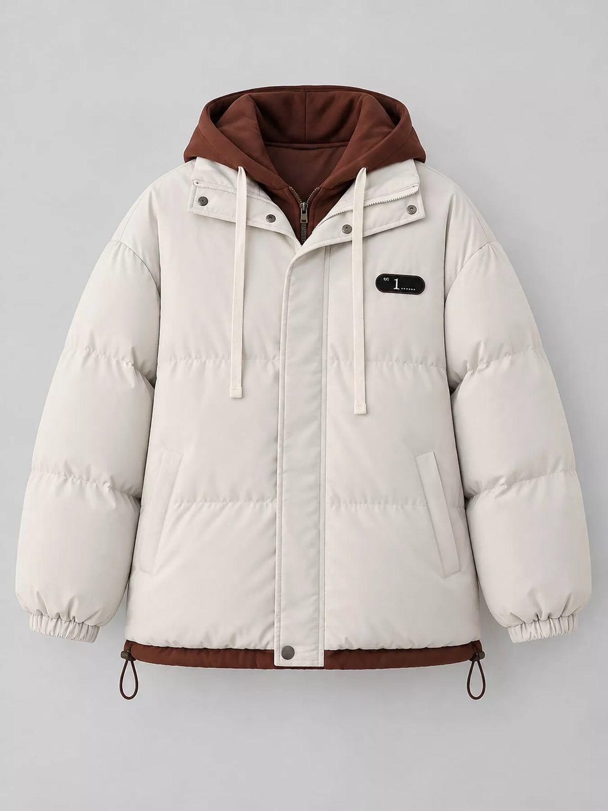 Zip-Up Hooded Puffer Jacket — garment front