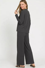 Trendsi Zenana Viscose Sweater Top & Pants Set -