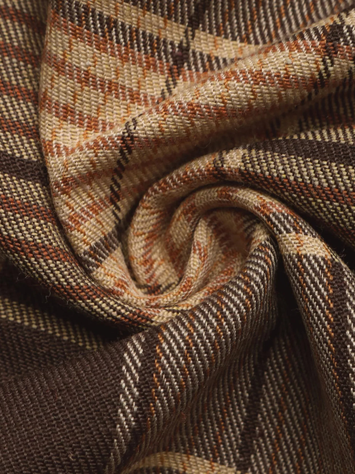 Corduroy Patchwork Plaid Midi Dress — construction details