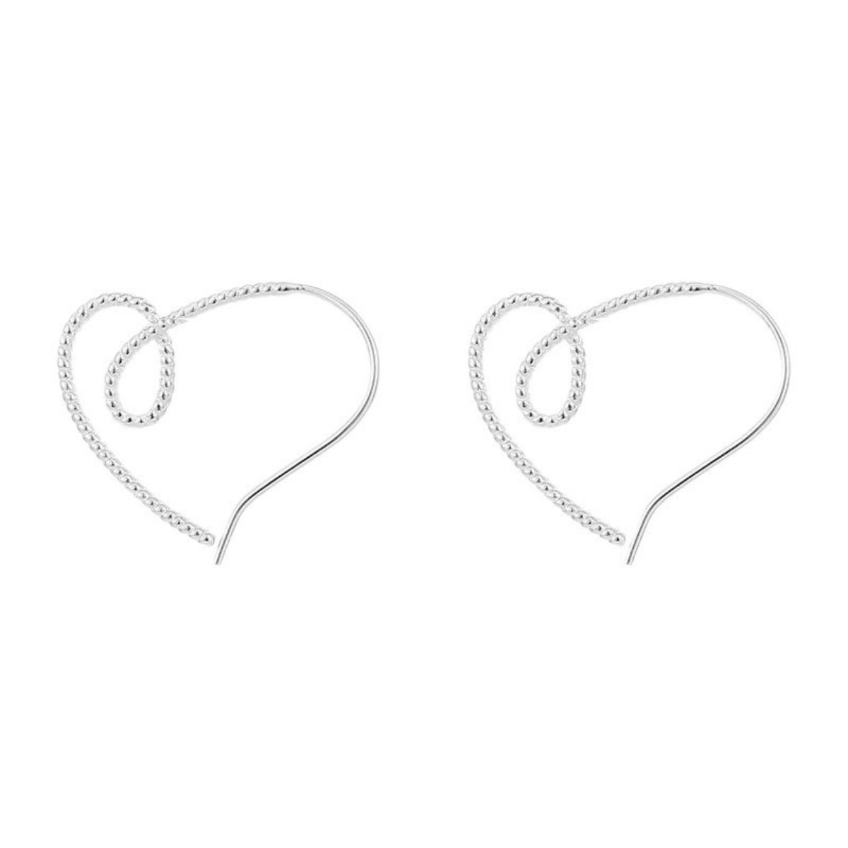 Trendsi Heart-Shaped Dangle Earrings -