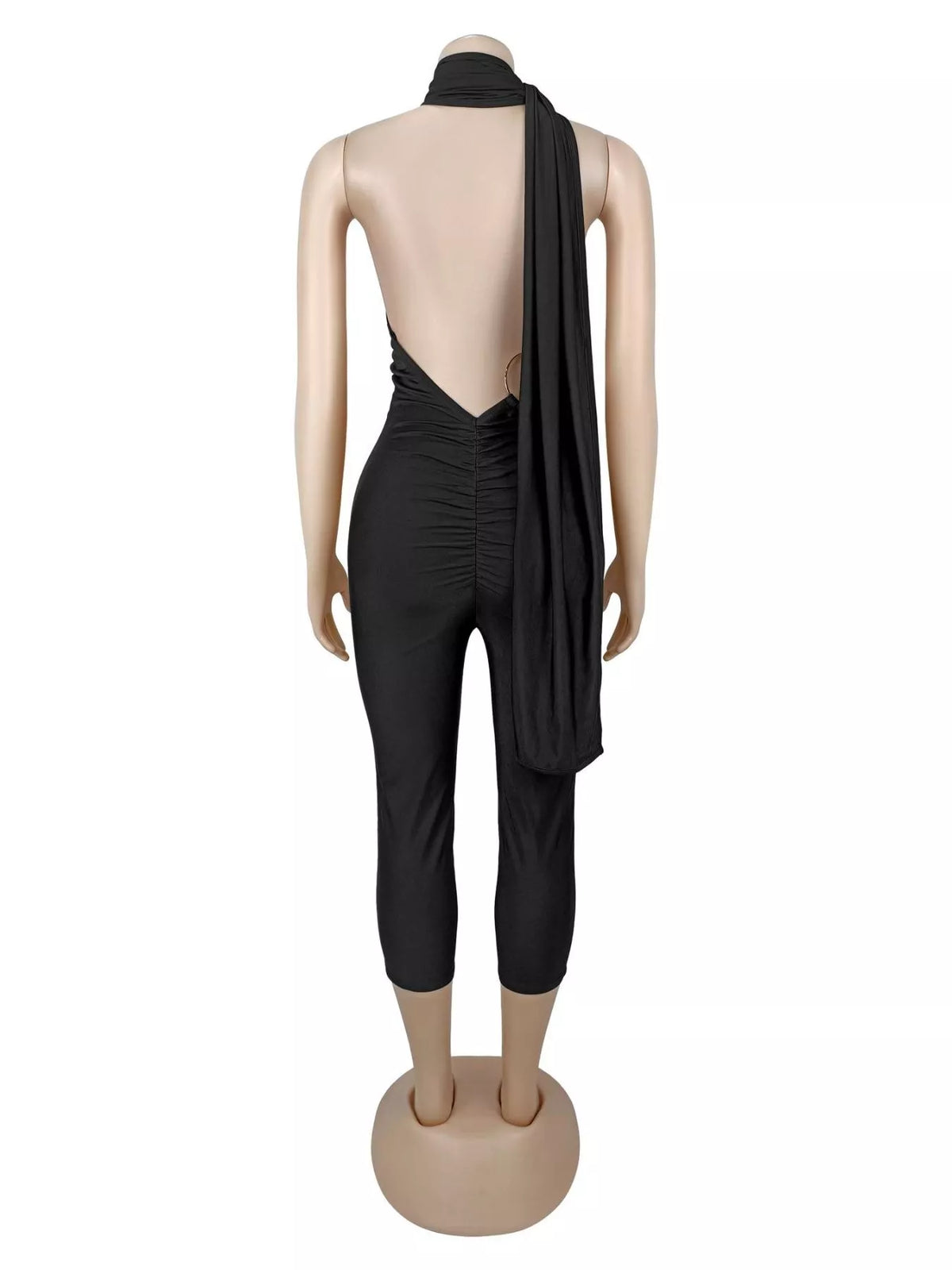 Trendsi Halter Neck Sleeveless Bodycon Jumpsuit -