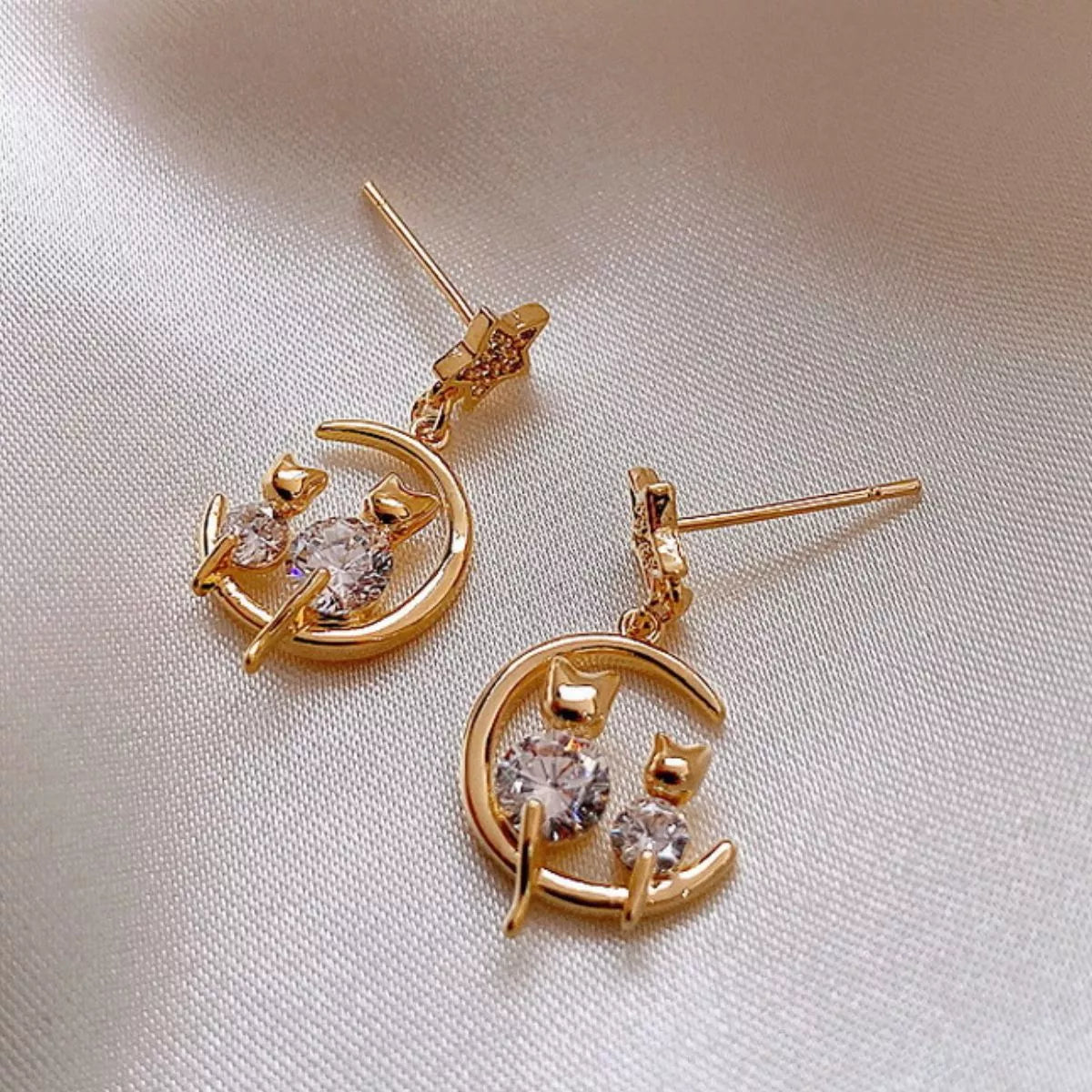 Trendsi 18K Gold-Plated Dangle Earrings -