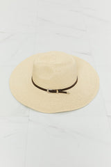 Trendsi Fame Boho Summer Straw Fedora Hat -