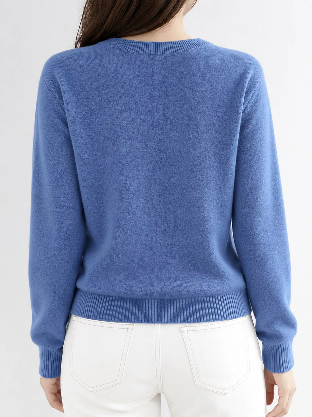 Button-down cardigan, blue back