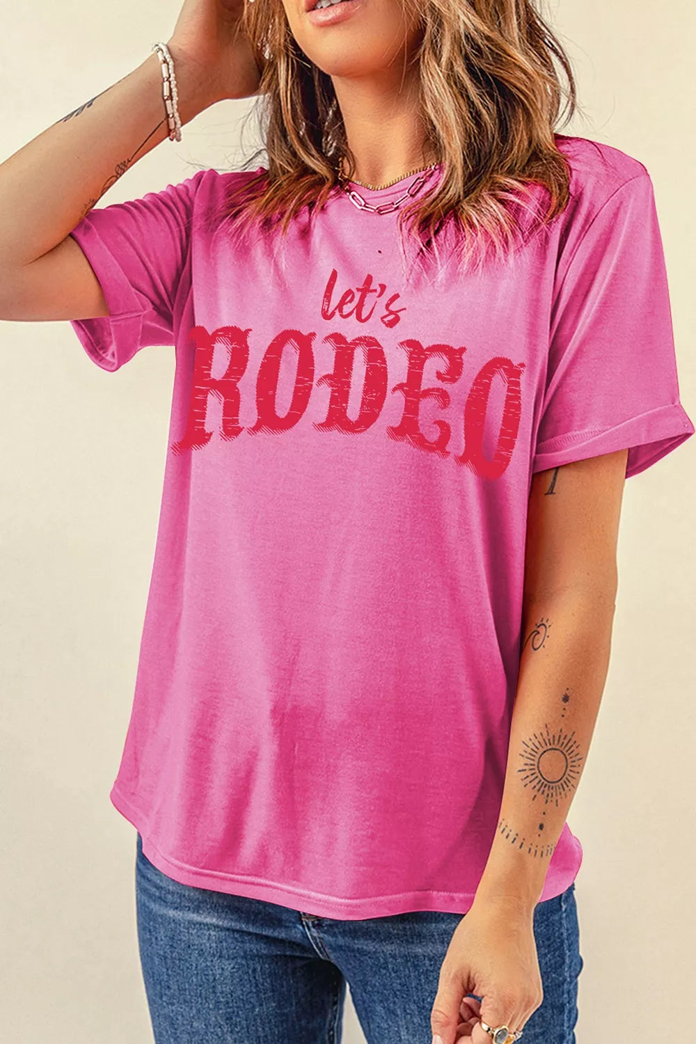 Trendsi Letter Graphic Short Sleeve T-Shirt -