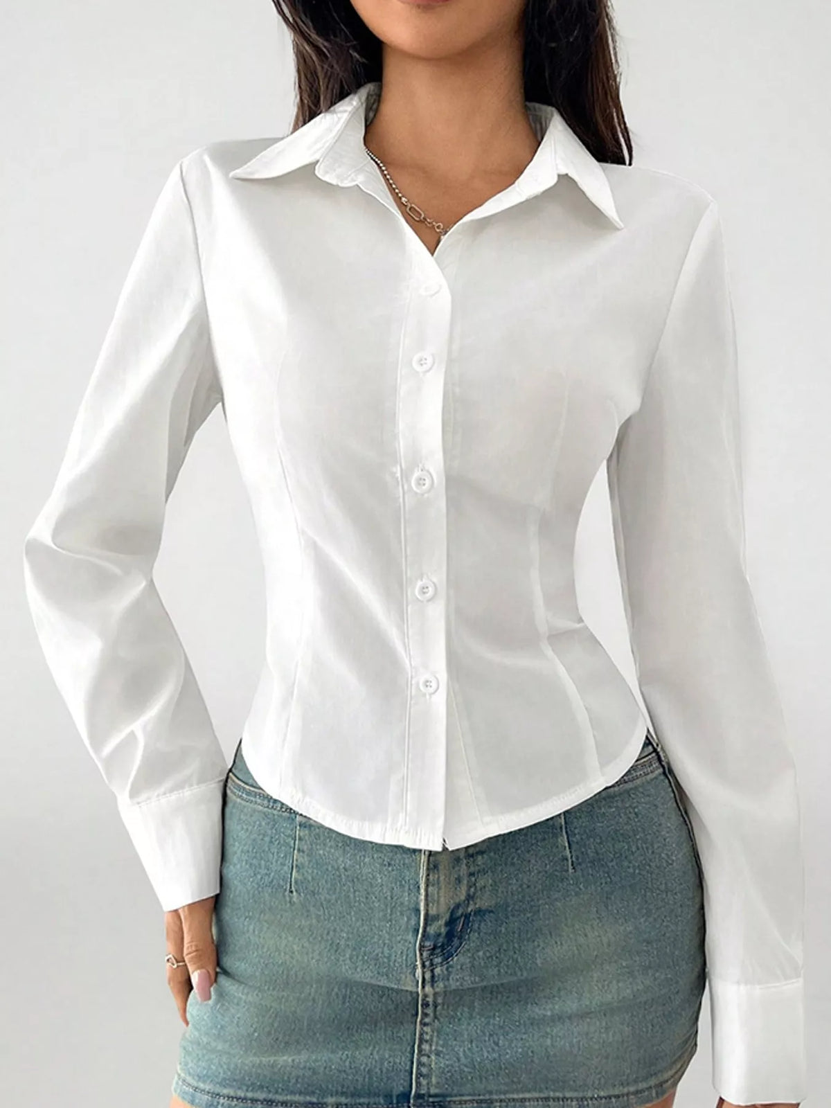 Slim-Fit Button-Down Shirt — front view