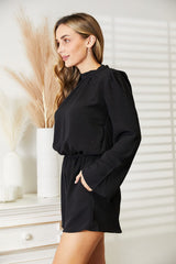 Trendsi Culture Code Full Size Open Back Romper with Pockets -