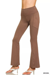 Trendsi Zenana Brushed Dty Microfiber Flare Pants -