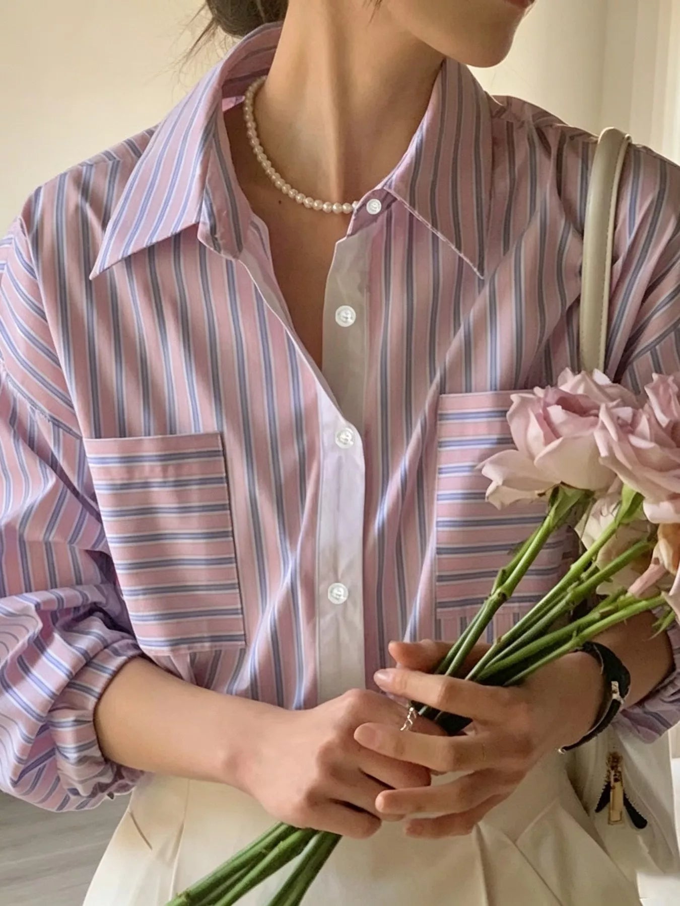 Trendsi Striped Button-Down Shirt -