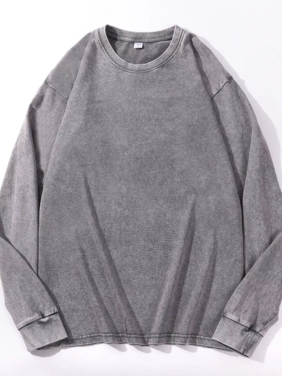 Washed Oversized Long Sleeve T-Shirt — garment front