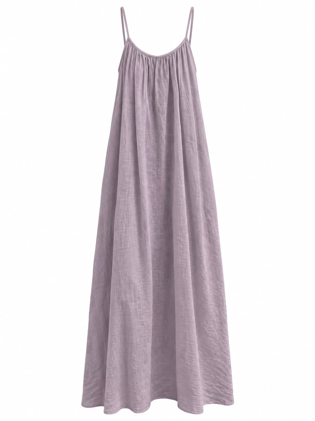 Backless Spaghetti Strap Maxi Dress — garment front