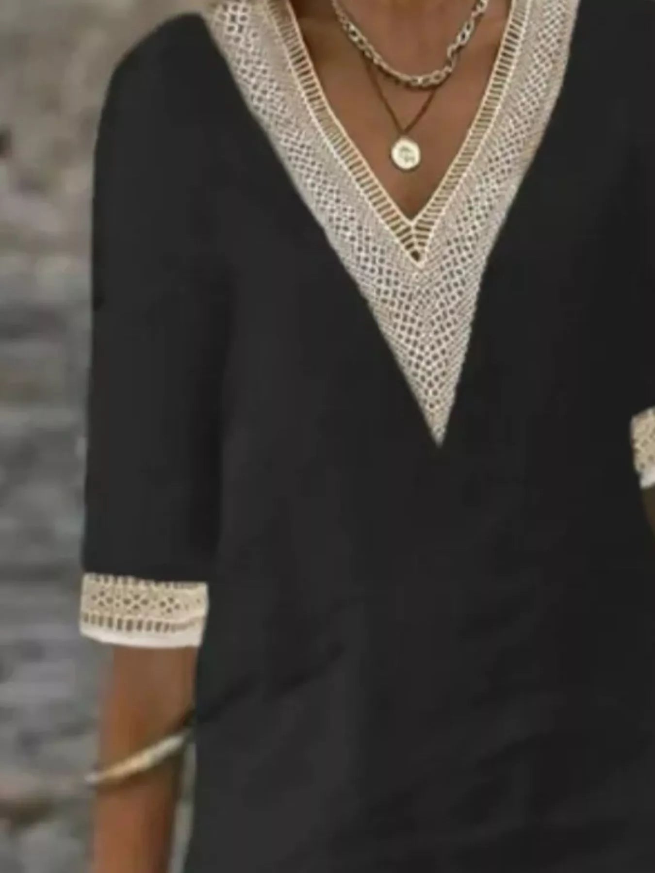 Trendsi Full Size V-Neck Half Sleeve Dress Plus Size -