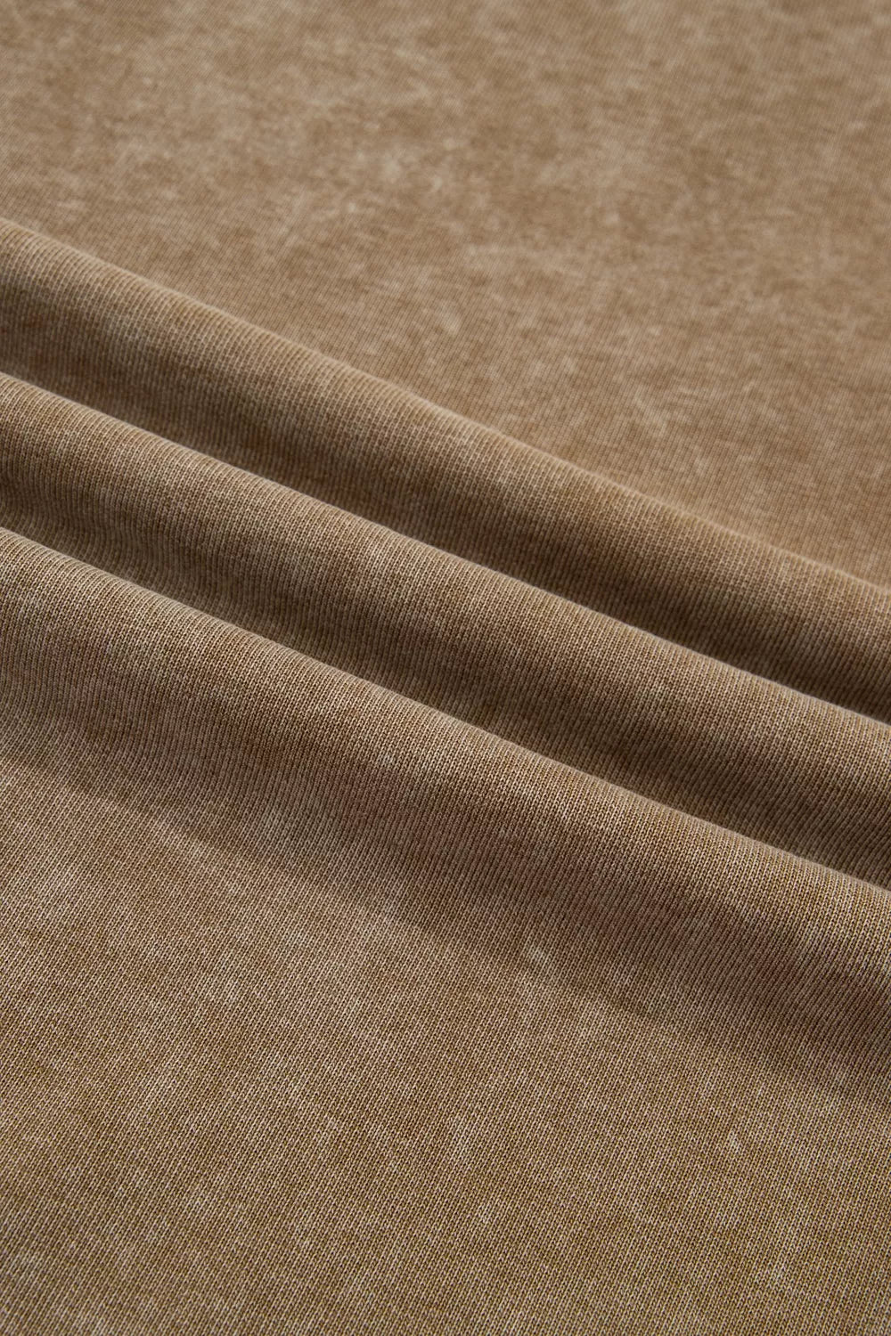 Washed High Neck Long Sleeve Sweatshirt — construction details