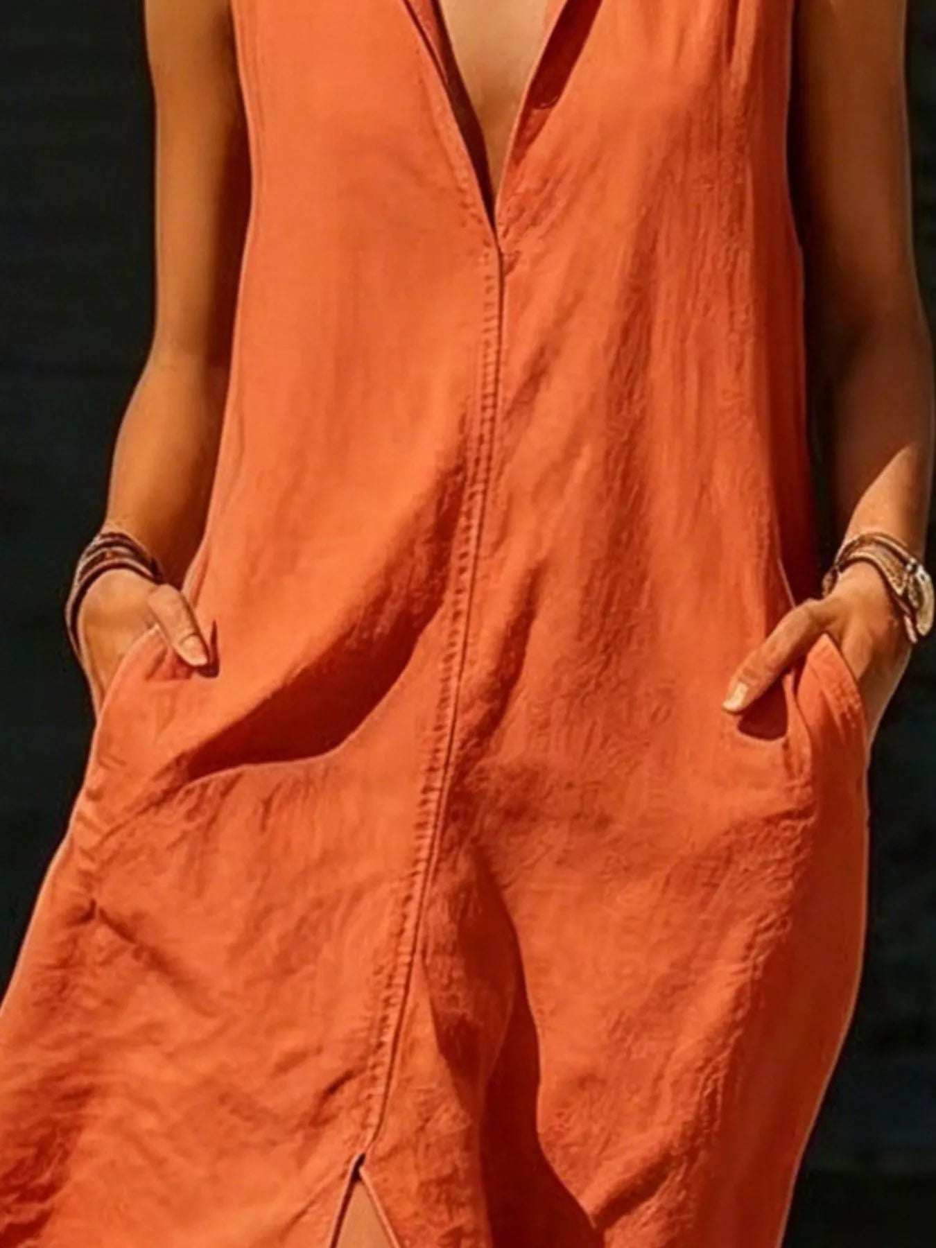 Trendsi Sleeveless Maxi Dress with Side Pockets -
