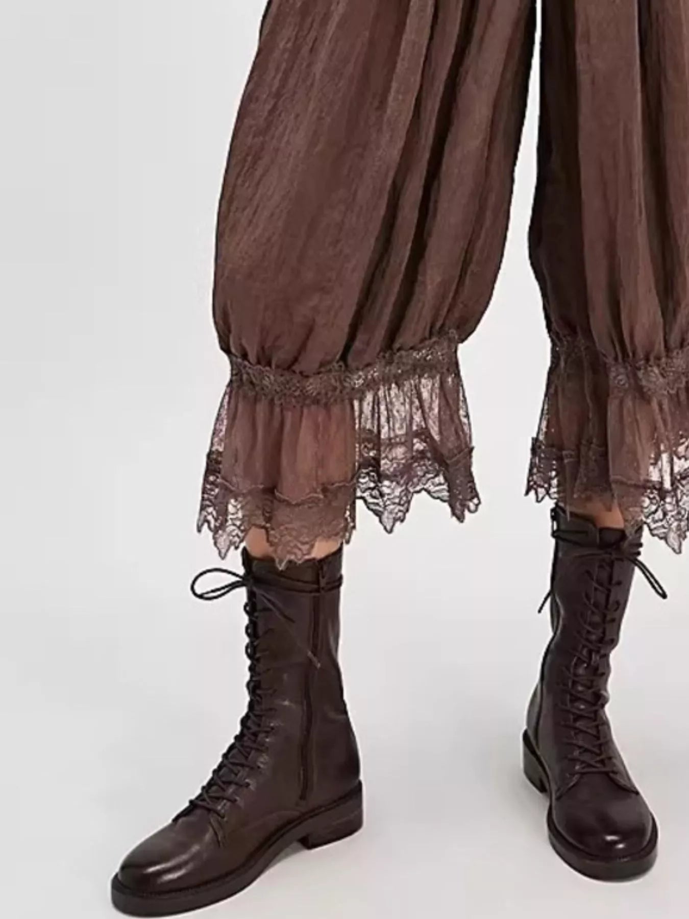 Trendsi Lace Trimmed Lounge Pants -