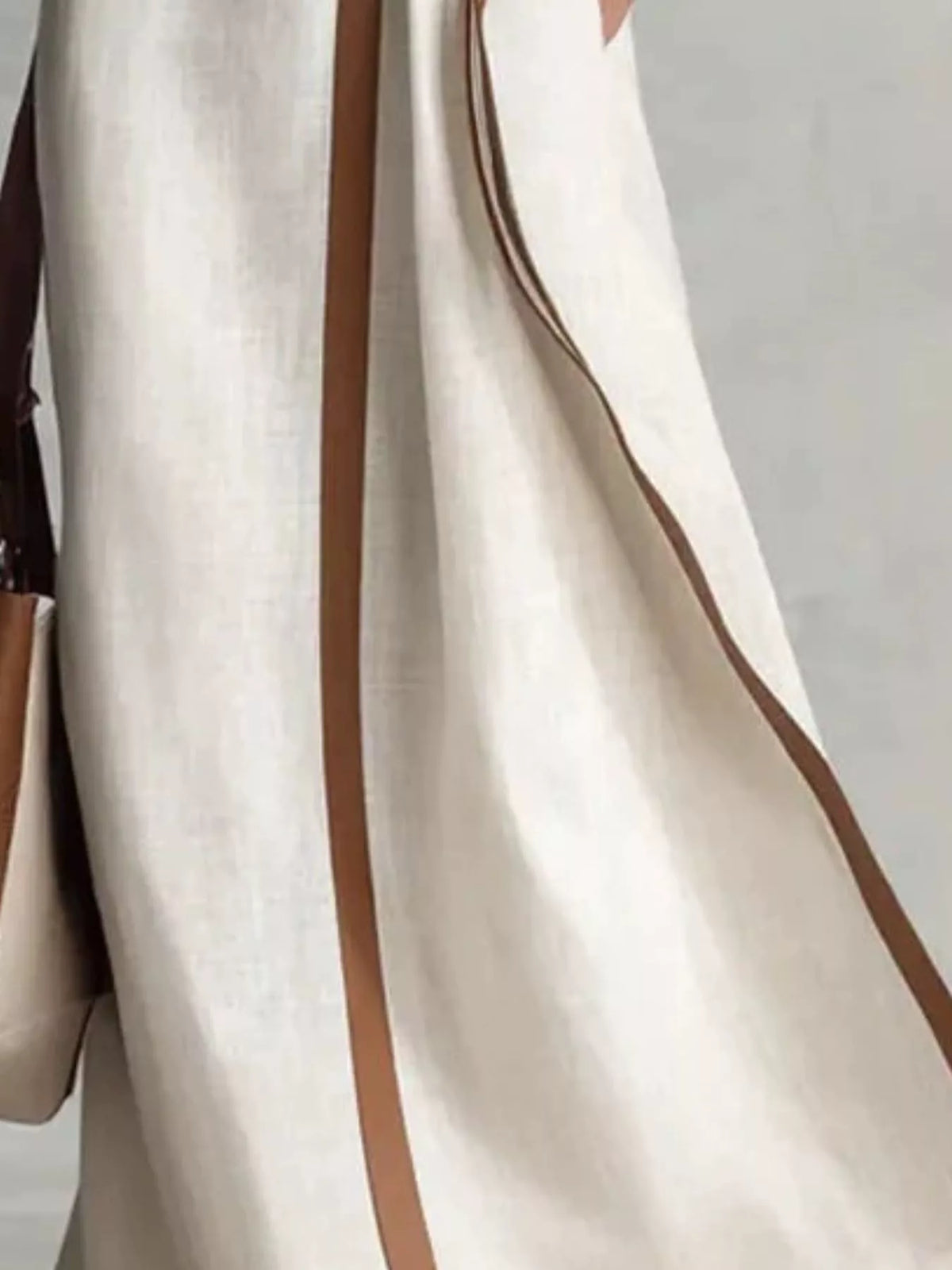Cream sleeveless wrap maxi dress, wrap skirt detail