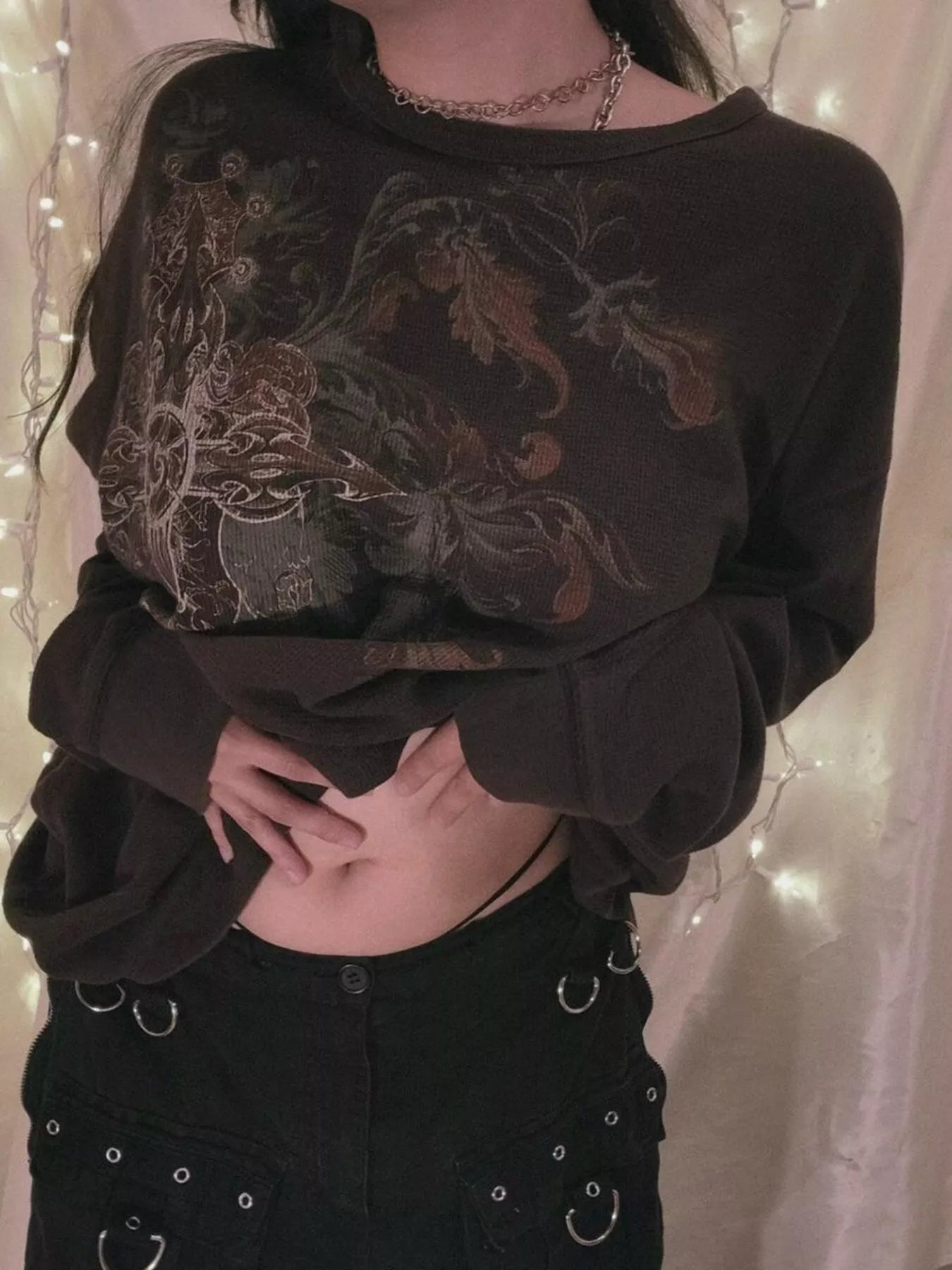 Trendsi Skeleton Long Sleeve T-Shirt -
