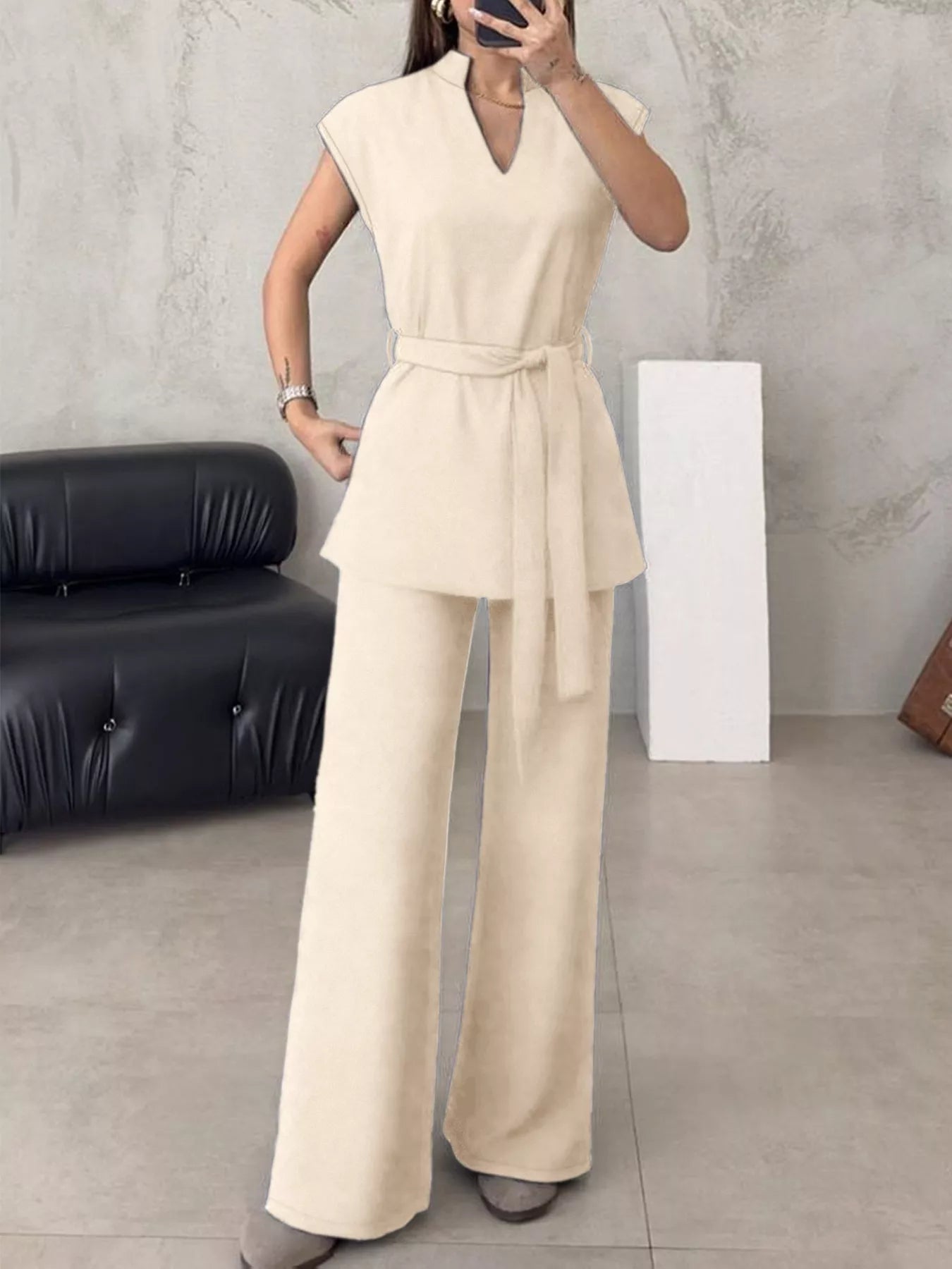 Trendsi Sleeveless Top and Wide-Leg Pants Set -