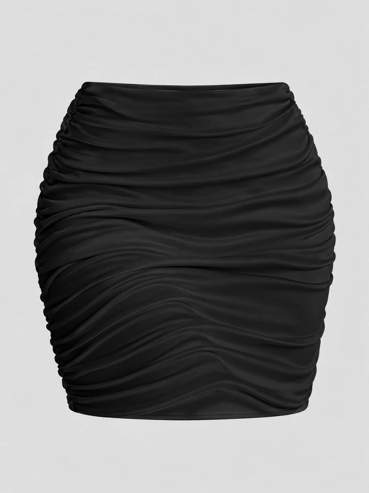 Ruched Bodycon Mini Skirt — garment front