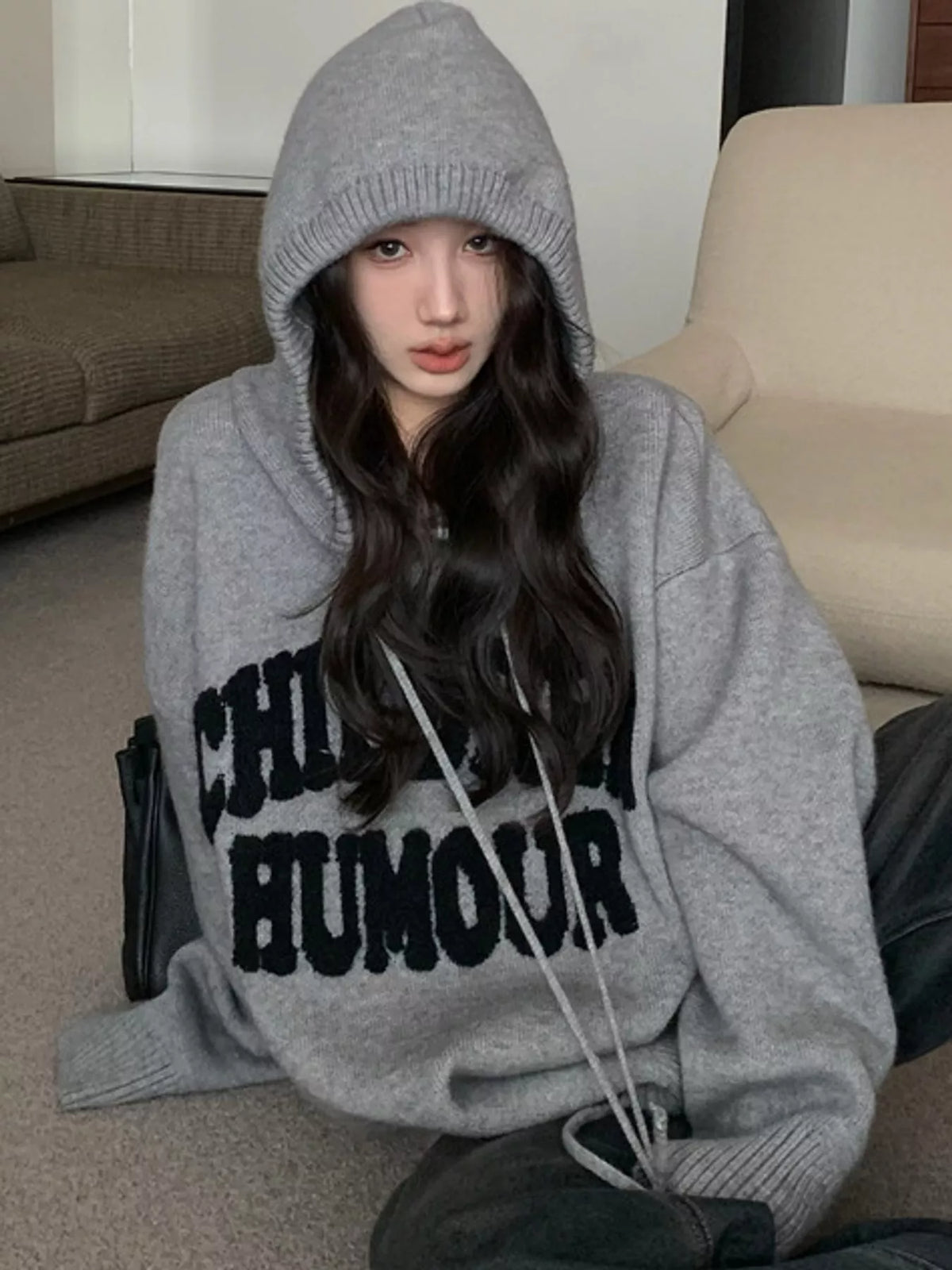 Graphic long-sleeve sweater