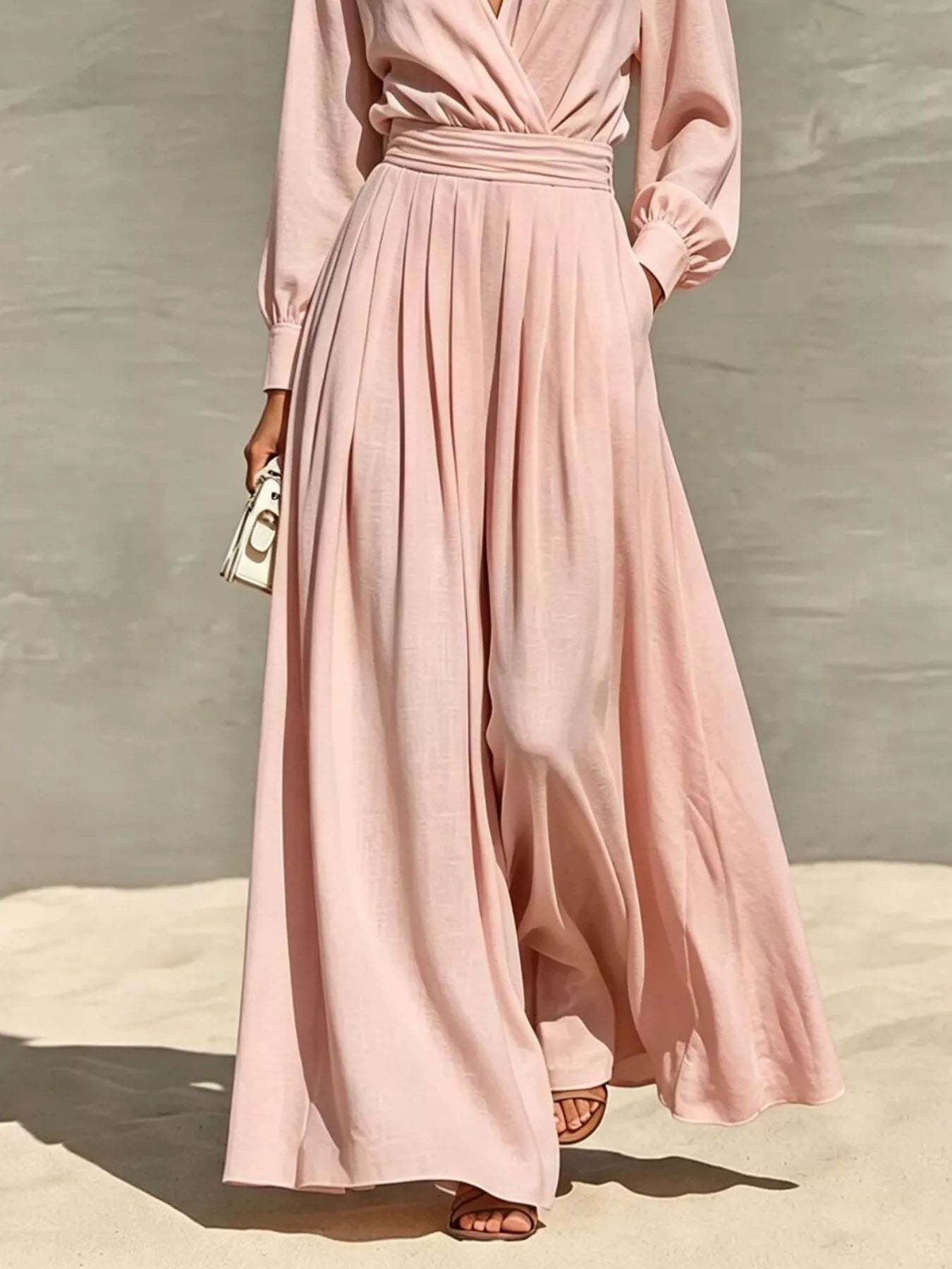Trendsi Long Sleeve Wide-Leg Jumpsuit -