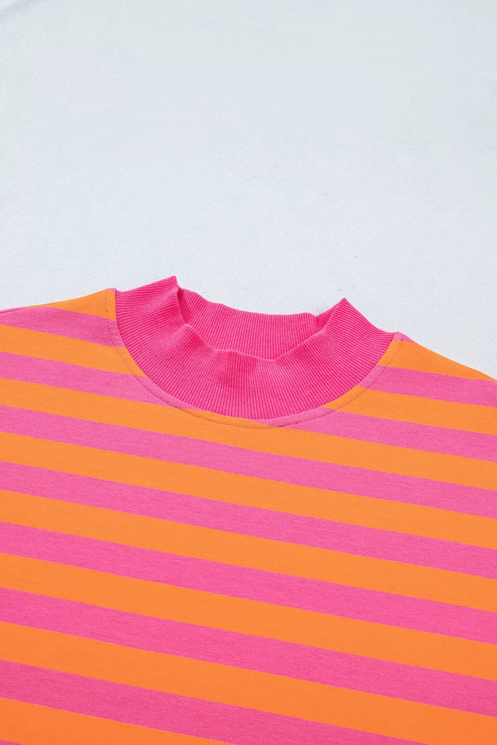 Women's striped colorblock mock-neck pullover and mini skort set