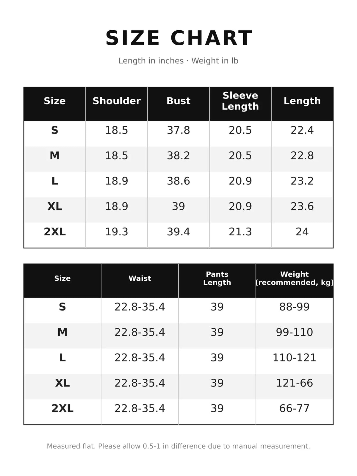 Argyle Pattern Mock Neck Sweater and Jogger Set — size and measurement chart